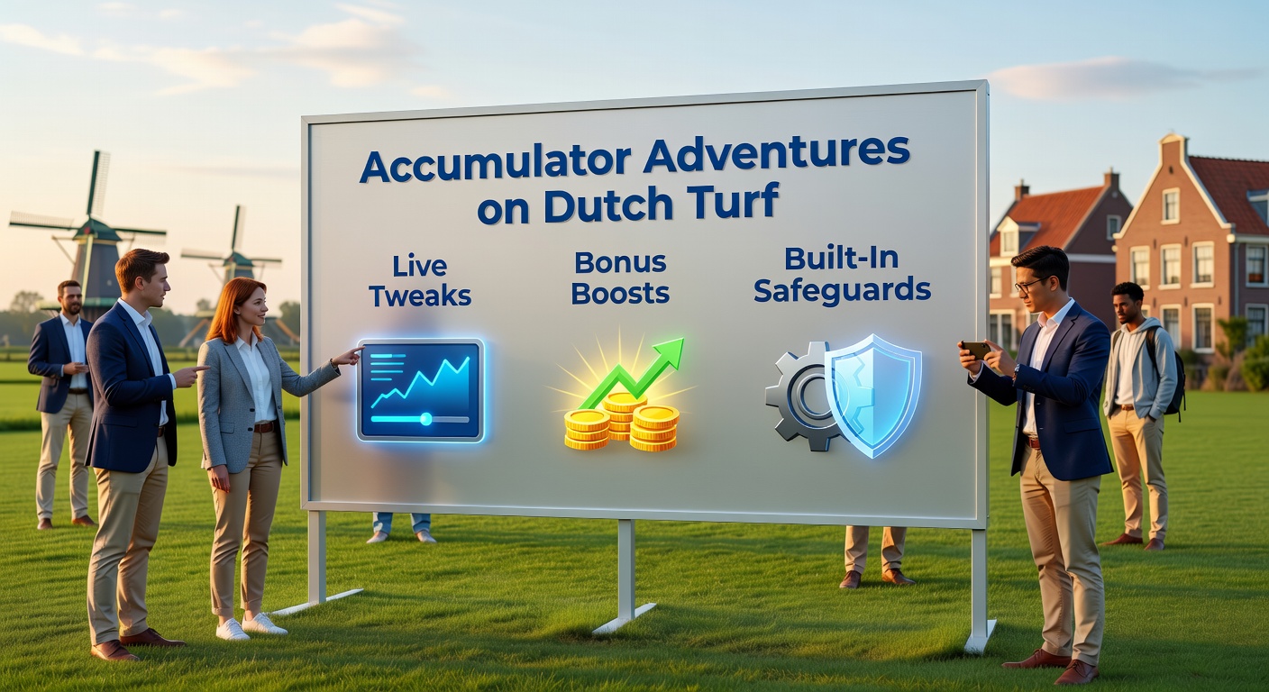 Illustratie van live aanpassing in een accumulator bet, met opties voor cash out en selectie-wijziging op een Nederlands casino-app