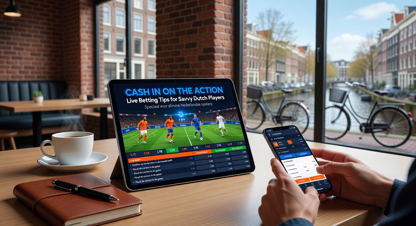 Nederlandse speler analyseert live odds op een tablet tijdens een basketbalwedstrijd, met grafieken en stats op het scherm