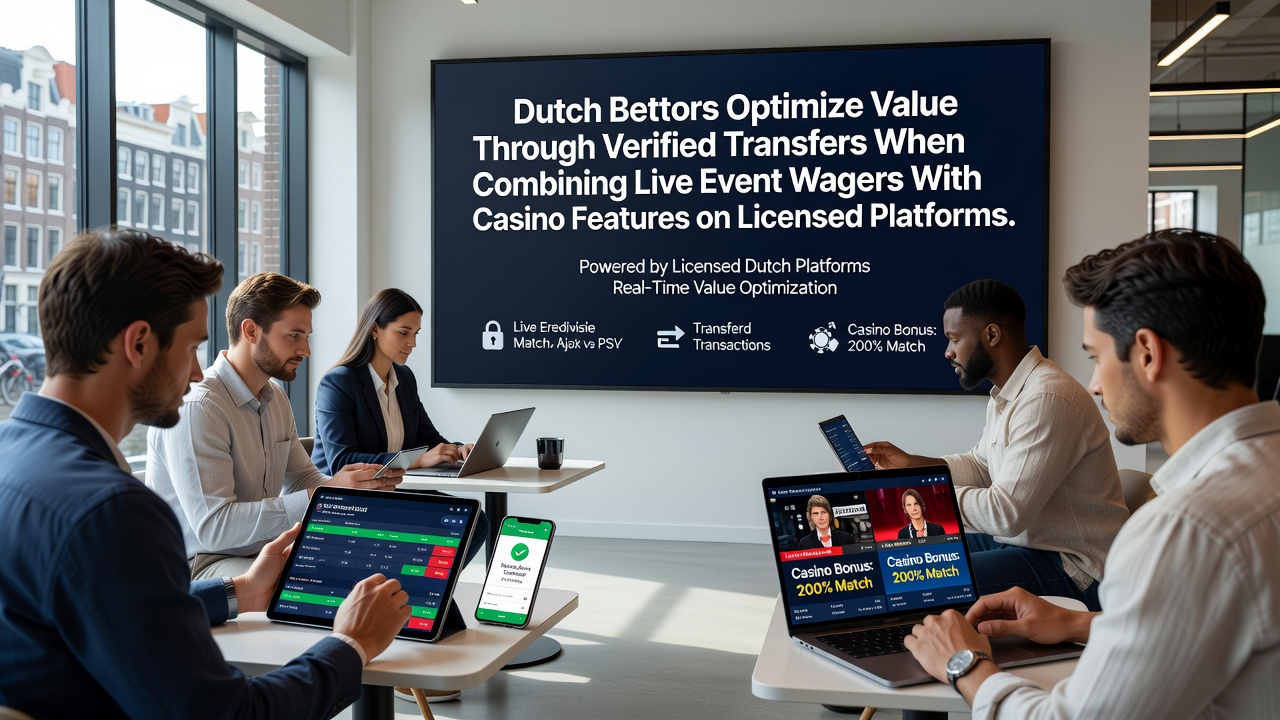 Nederlandse spelers die live weddenschappen en casino features combineren op een vergund platform met snelle transacties