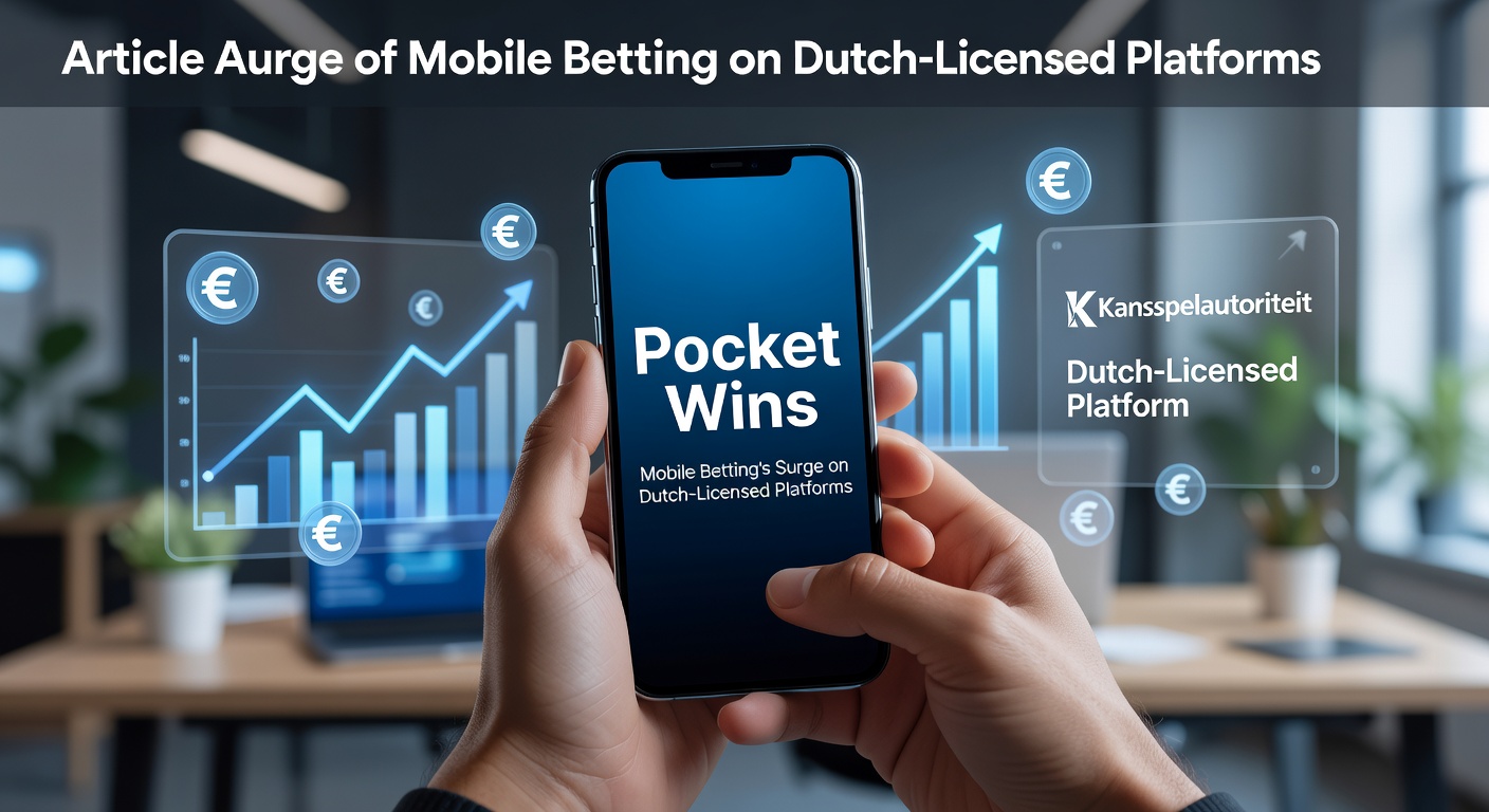 Smartphone met mobiele betting app op een Nederlands gelicenseerd platform, met live weddenschappen en pocket wins in actie